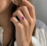 Cargar imagen en la galería, Anillo Cristal Magenta