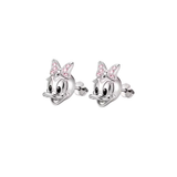 Cargar imagen en la galería, Aretes Daisy Duck Moño Rosa