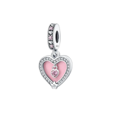 Cargar imagen en la galería, Charm Corazón Rosa Pastel y Dije de Corazón Con Estrella