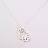Cargar imagen en la galería, Collar Corazón Con Corazones Colgantes