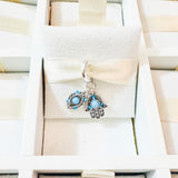 Cargar imagen en la galería, Charm Mano Hamsa Y Ojo Turco Azul