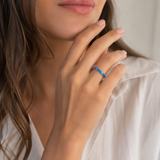 Cargar imagen en la galería, Anillo Azul Cielo y Cristales