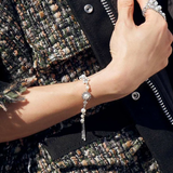 Cargar imagen en la galería, Pulsera Ajustable Con Perlas Y Flores